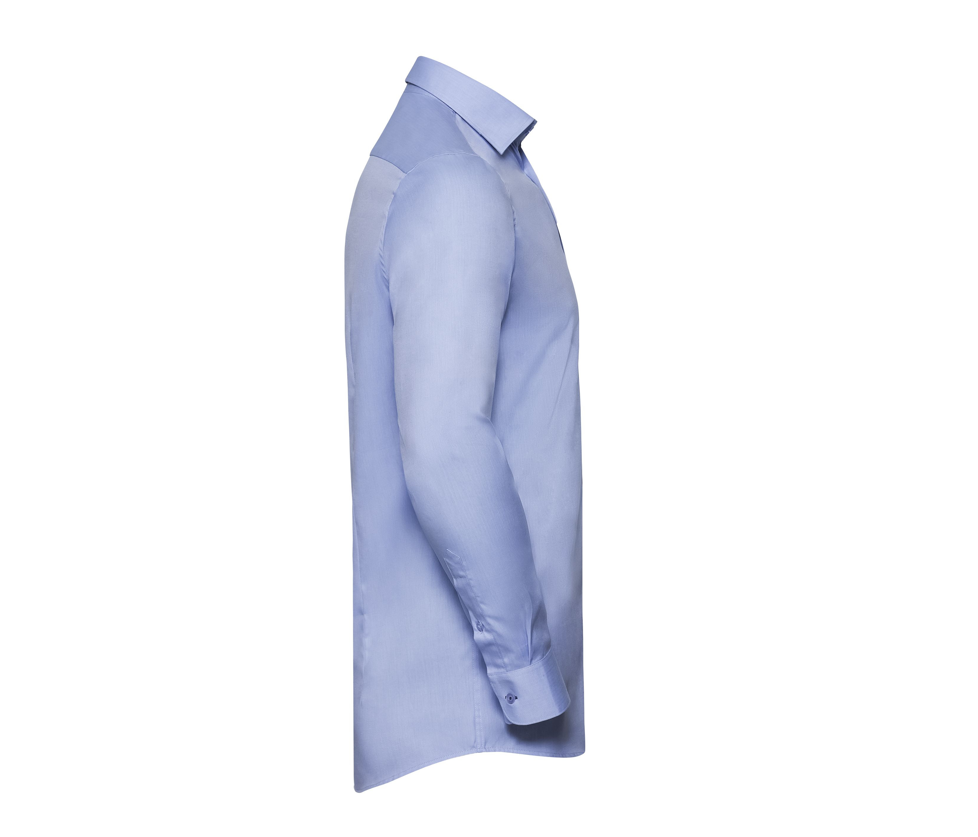 MEN'S LONG SLEEVE TAILORED CONTRAST HERRINGBONE SHIRT