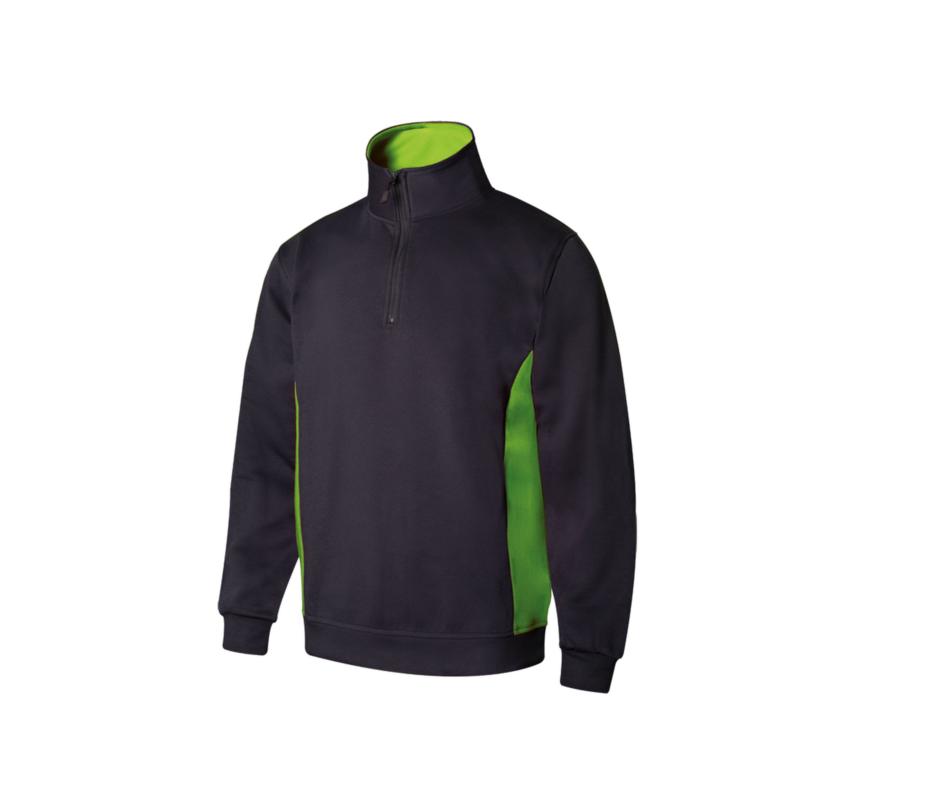 SWEAT BICOLORE COL ZIPPÉ